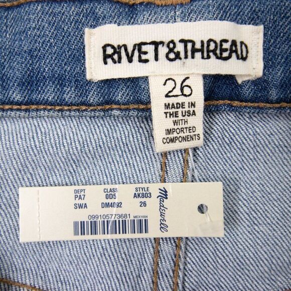 Madewell‎ made in USA Rivet & Thread Cali Demi-Boot Jeans in Shetland Wash - Picture 10 of 16